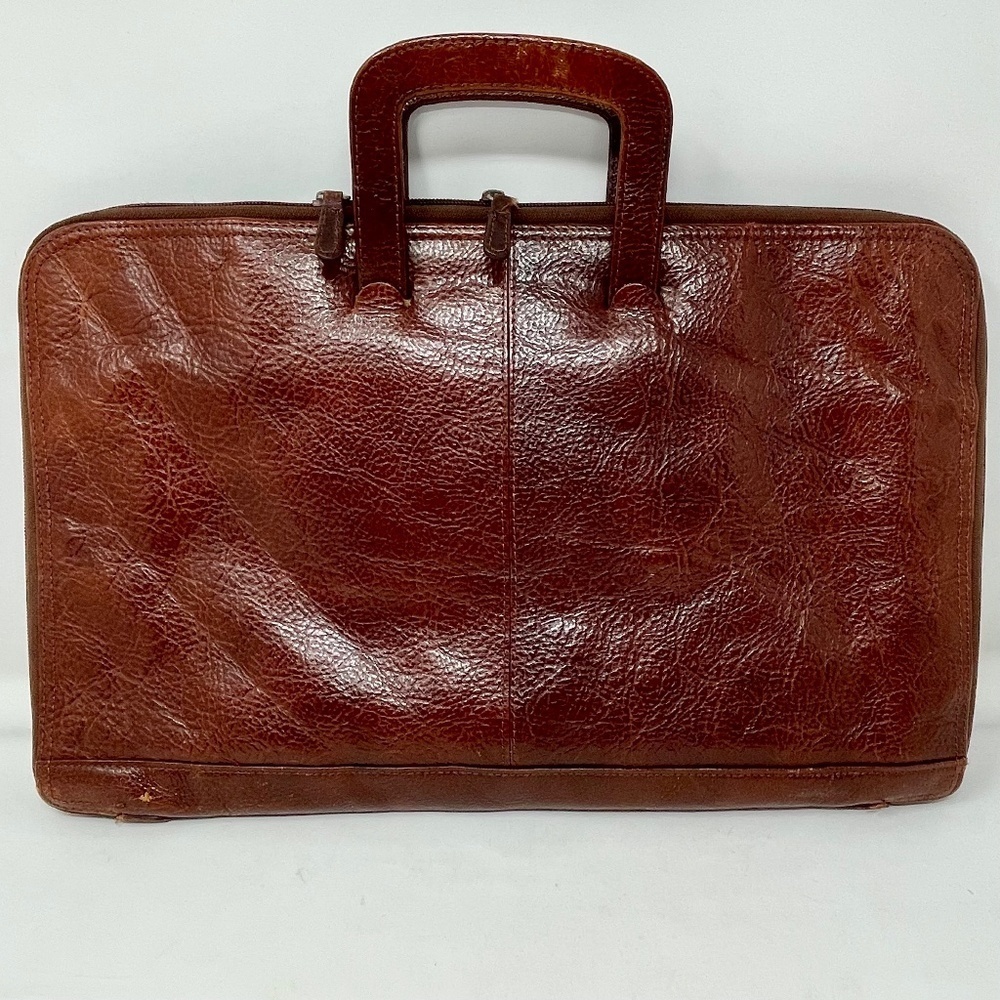 Wilson Leather Vintage Brown Leather Briefcase